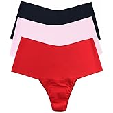 hanky panky - BreatheSoft High Rise Thongs for Women | Microfibre Knit Underwear Panties, Lingerie | Sizes (XS-XL), 3 pack