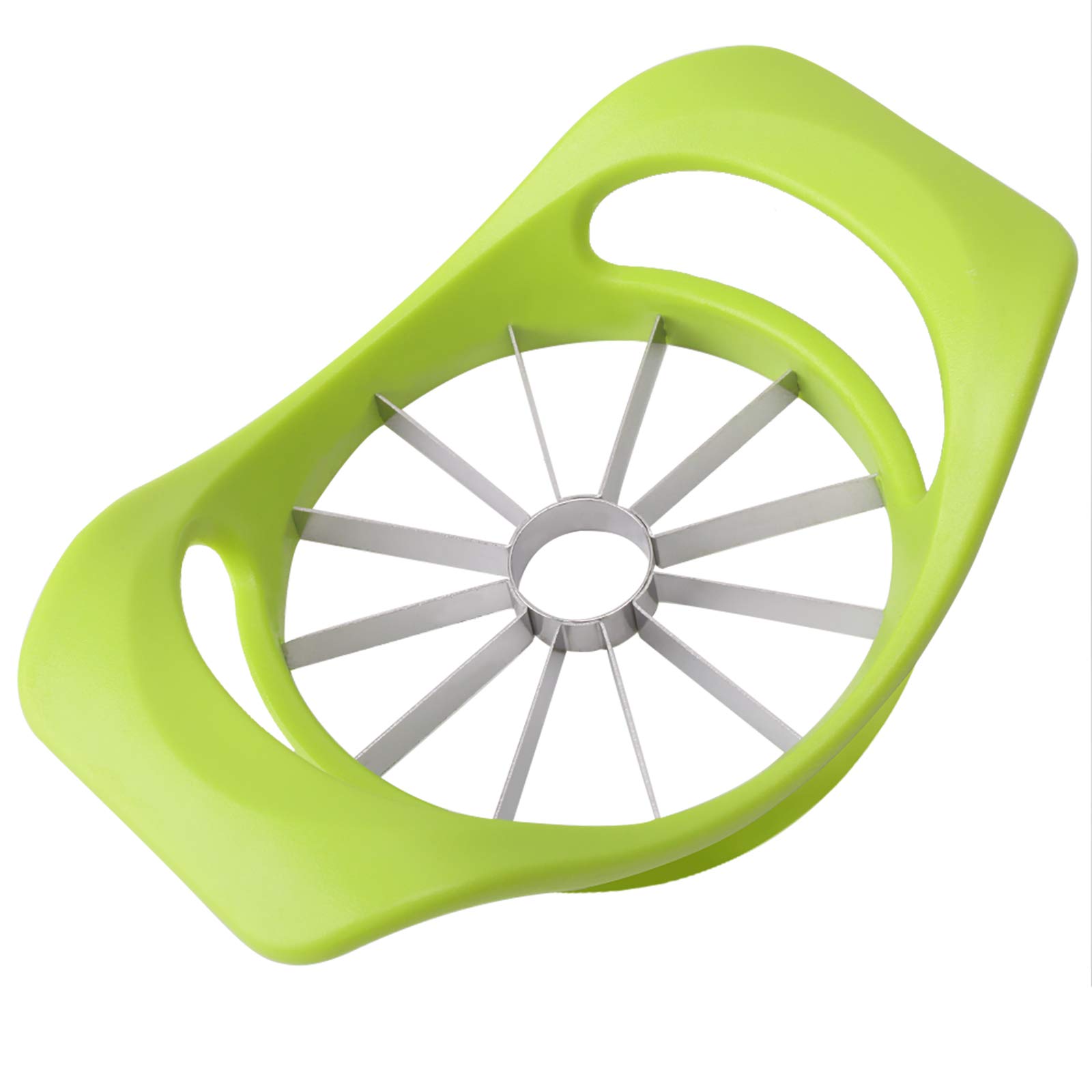 Starchef Apple Fruit Cutter,Slicer,Divider,Corer,Wedger,Stainless Steel,Slicer for Apples,Pears,Fruits,Ergonomic Handle, Easy Grip, Sharp Blade,One-Piece Design(12 Slices,Green)