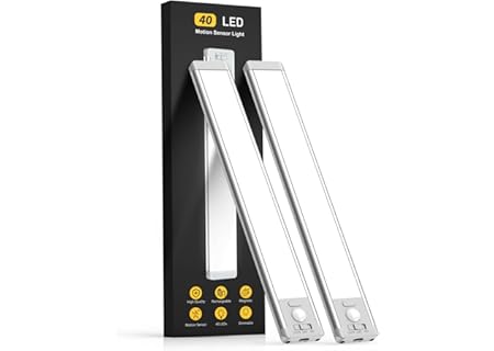 MCGOR 10inch Under Cabinet Lighting, 2 Pack Rec...