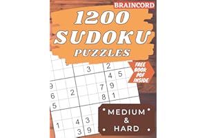 1200 Sudoku Puzzles Book for Adults: Medium & Hard Difficulty Levels. Best Activity Game for Smart Experts & Seniors With Solutions & Solving Techniques. Book 3