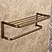 Leyden Antique Brass Towel Shelves, Bath Towel Rack with Towel Bar for Bathroom Wall Mounted