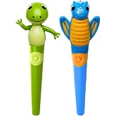 TalkTools Jiggler Oral Motor Tool for Kids - Oral Facial Massager, Sensory Awareness for Jaw &amp; Lips, Calming Vibration for Speech &amp; Feeding | Dragon &amp; Frog, Set of 2