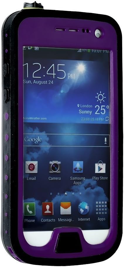 Samsung S4 Mini Case, Weggo Full-Body Waterproof Shockproof Dirtproof Durable Full Sealed Protection Case Cover With Kickstand For Samsung Galaxy S4 Mini I9190 I9192 I9195 I9198 - Purple