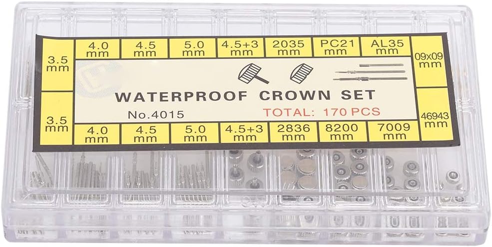 Watch Crown, Stainless Steel Watch Crown Spring Bar Set Watch Repairing Tool Accessory: Home & Kitchen