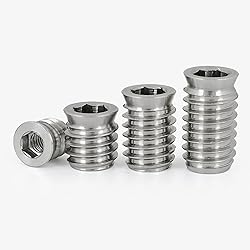 Wadayu 50pcs Threaded Inserts for Wood, Screw in