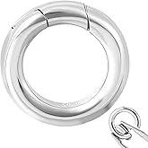 Pndeyo 925 Sterling Silver Round Jewelry Clasps, Hypoallergenic Necklace Enhancer Shortener, Spring Bail Clasp Rings Connector Clips for Bracelet Anklet Jewelry Making