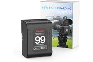 Moman V Mount Battery, Power 99 Mini V Lock Batterys 99Wh 6875mAh 14.4V with 2×D-TAP/USB-C/BP Output, for Sony Canon Camera B