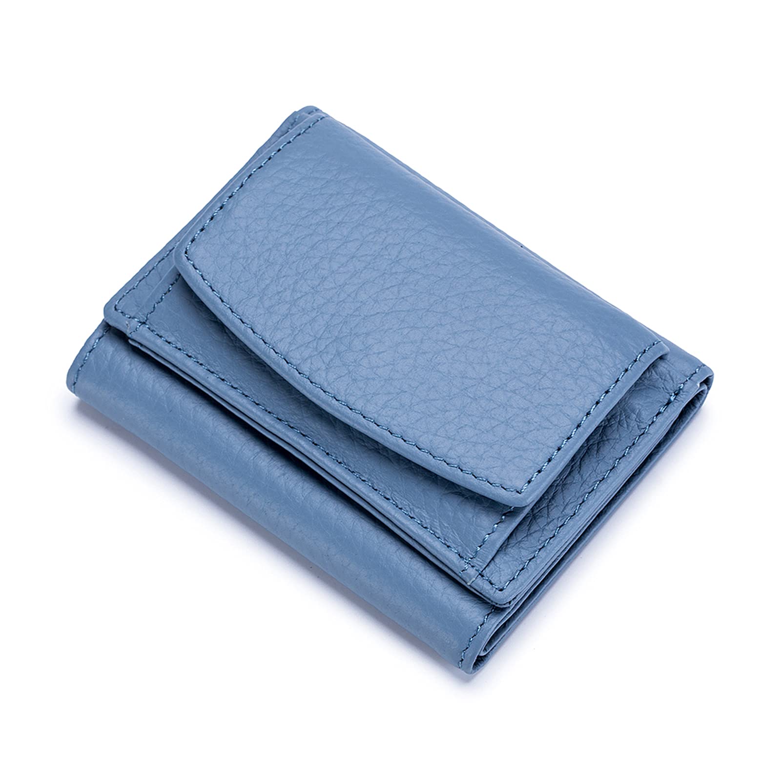 FANDARE Women Leather Wallet RFID Blocking Bifold Purse Ladies Card Holder Case Small Purse Blue