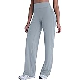 Sunzel Wide Leg Yoga Pants, No Front Seam Tummy Control High Waist, Straight Leg Booty Bottoms for Gym Workout
