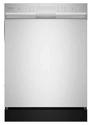 Sharp SDW6506JS 24-inch Stainless Steel Dishwasher, 49 dB, Third Rack, 12 Place Settings, Front Touch Controls