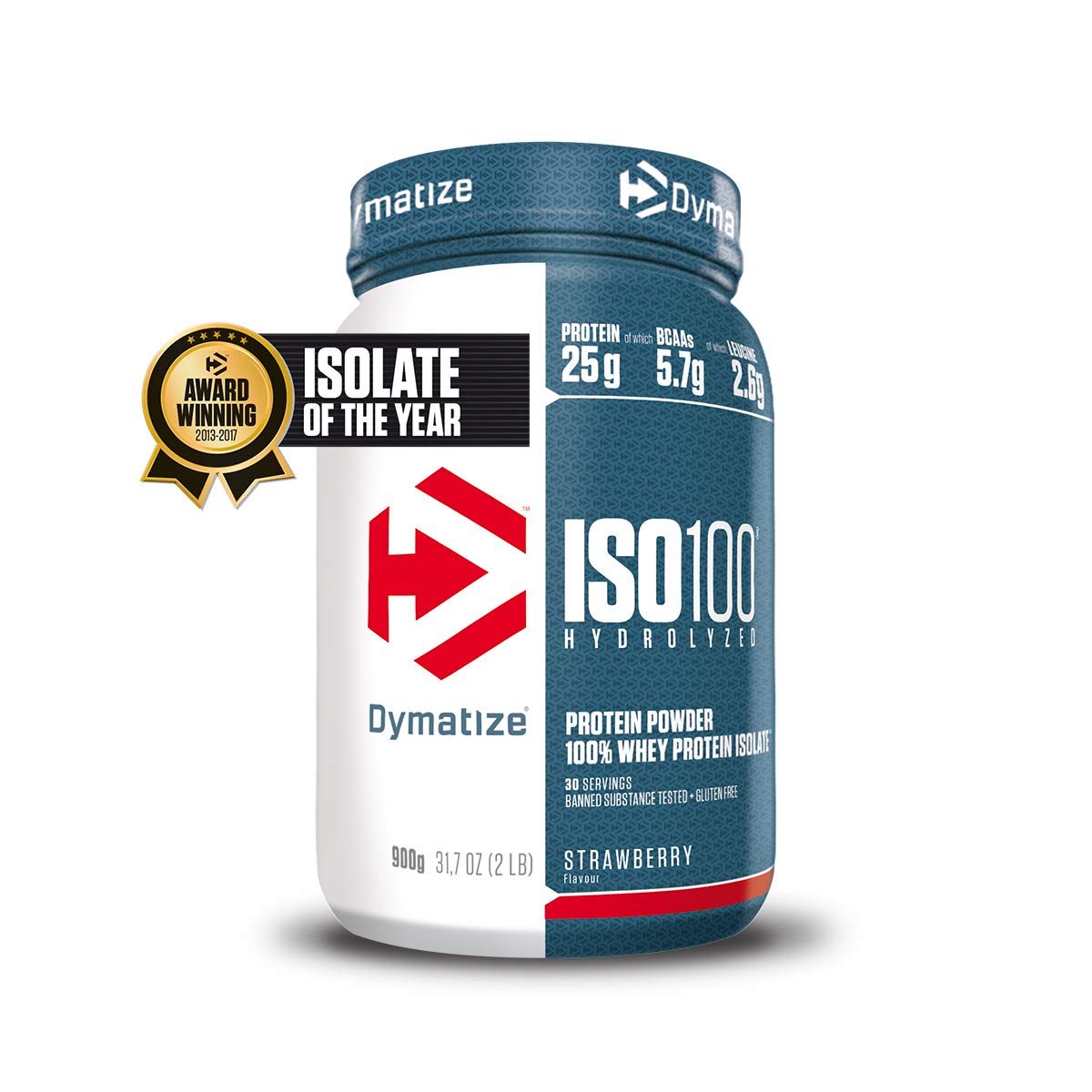 Dymatize Nutrition ISO100 Whey Protein, Strawberry, 900 g Amazon.co