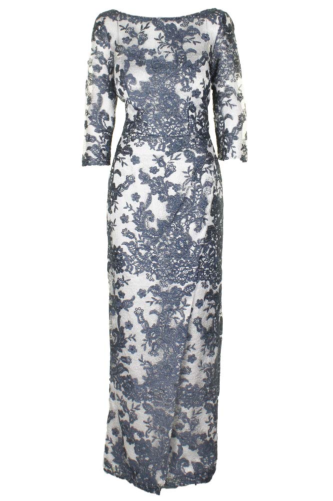 js collection illusion lace evening dress