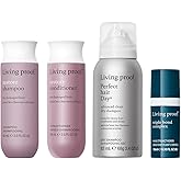 Living Proof Strong Hair Essentials Kit - Travel Size Restore Shampoo, Conditioner, Triple Bond Complex and Advanced Clean Dry Shampoo ($72 value)