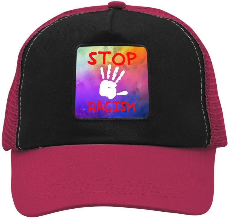 BESTY Stop Racism Summer Mesh Hat Adjustable Baseball Cap Trucker Hat Sports