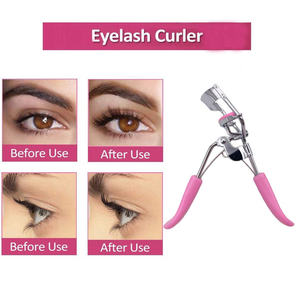 10 In 1 Eyebrow Scissors Grooming Suit Kits, Kalolary Eyebrow Scissors Trimmer Tweezers Eyelash Curler Mirror Acne Needle Extrusion Ring Ears Picker Nose Hair Trimmer Make Up Cosmetic Tool: Beauty