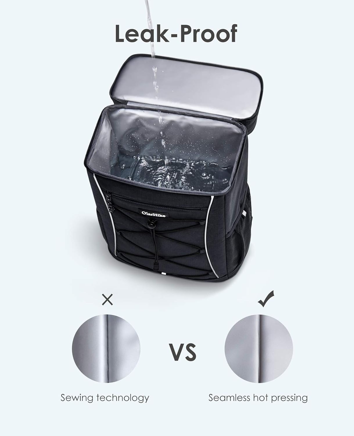 OlarHike Cooler Backpack with Reflective Strip, 30 Cans Insulated Waterproof Backpack Cooler Bag for Hiking, Camping, Picnic : Garden & Outdoor