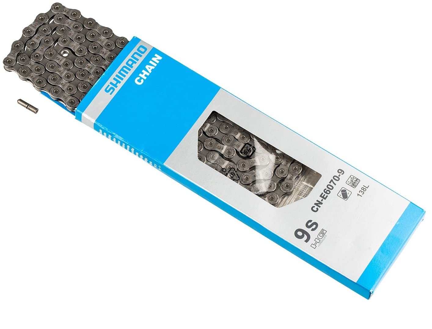 Shimano CHAIN E6070 9 speed 138L S/TEC, Silber
