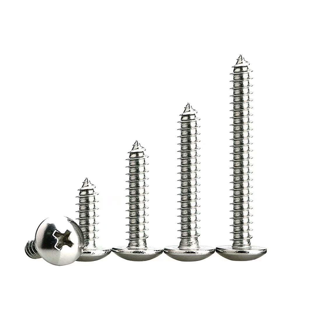 Dreneco Self-Tapping Screws Cross Large Pan Head Wood Screws M6×30mm,20 pcs