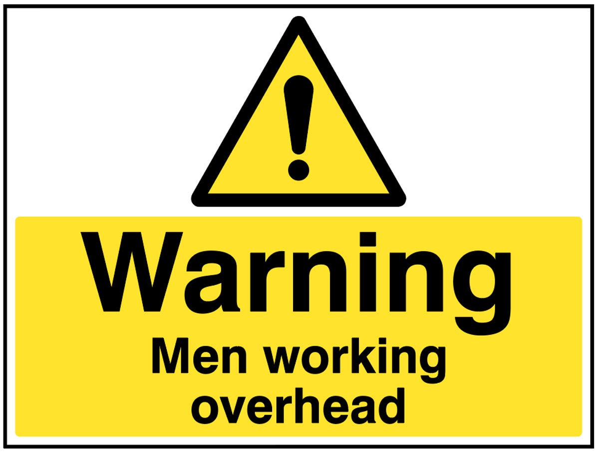 Warning people working overhead Rigid PVC Safety Sign