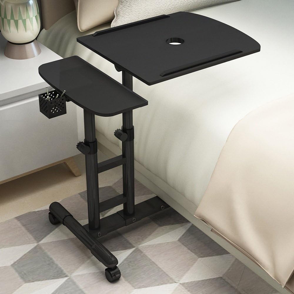 ZHANGRONG- Adjustable Laptop Desk Overbed Table Sofa Table 5 Adjustable Height Sturdy Laptop Desk Stand Notebook Computer Table With Wheels (Color : 1004, Size : Deluxe Edition)