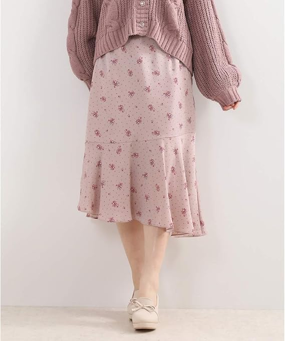 Amazon マジェスティックレゴン Majestic Legon ヴィンテージフラワースカート グレージュ柄 S スカート 通販