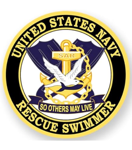 Amazon.com - Round SAR Naval Surface Rescue Swimmer Sticker (Navy