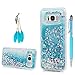 Galaxy S8 Plus Case, YOKIRIN Clear Flexible Silicone Phone Cover Pink Glitter Shiny Liquid Sand Shockproof Protective Case for Samsung Galaxy S8 Plus with One Touch Pen & One Dust Plug, Blue