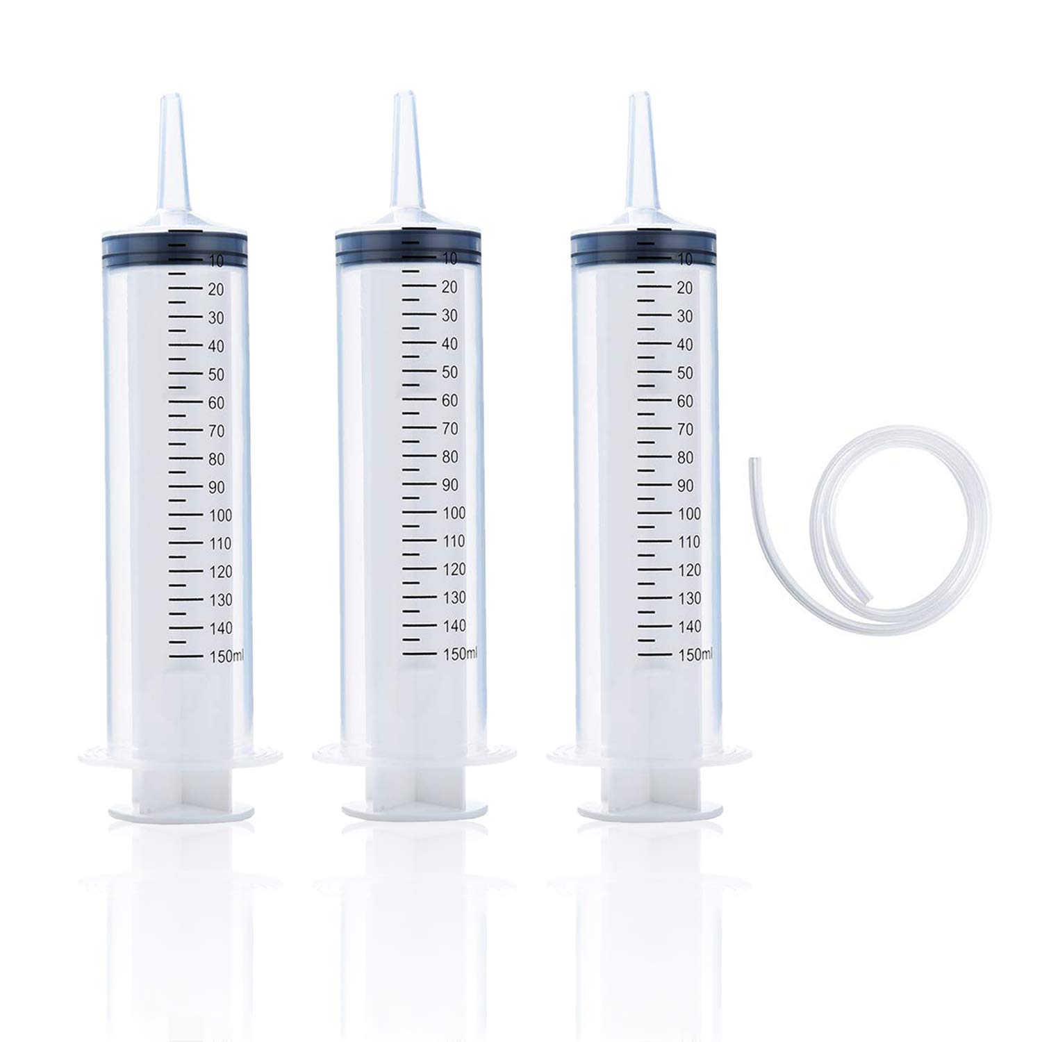 Acehome Disposable Syringe 150ml Large Syringe Set for Experiments, Industrial Use (Pack of 3)