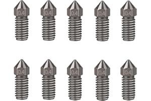 WINSINN 3D Printer M5 Nozzle 0.4mm, Premium Stainless Steel, Compatible with AnkerMake M5/M5C Hotend Extruder (Pack of 10Pcs)