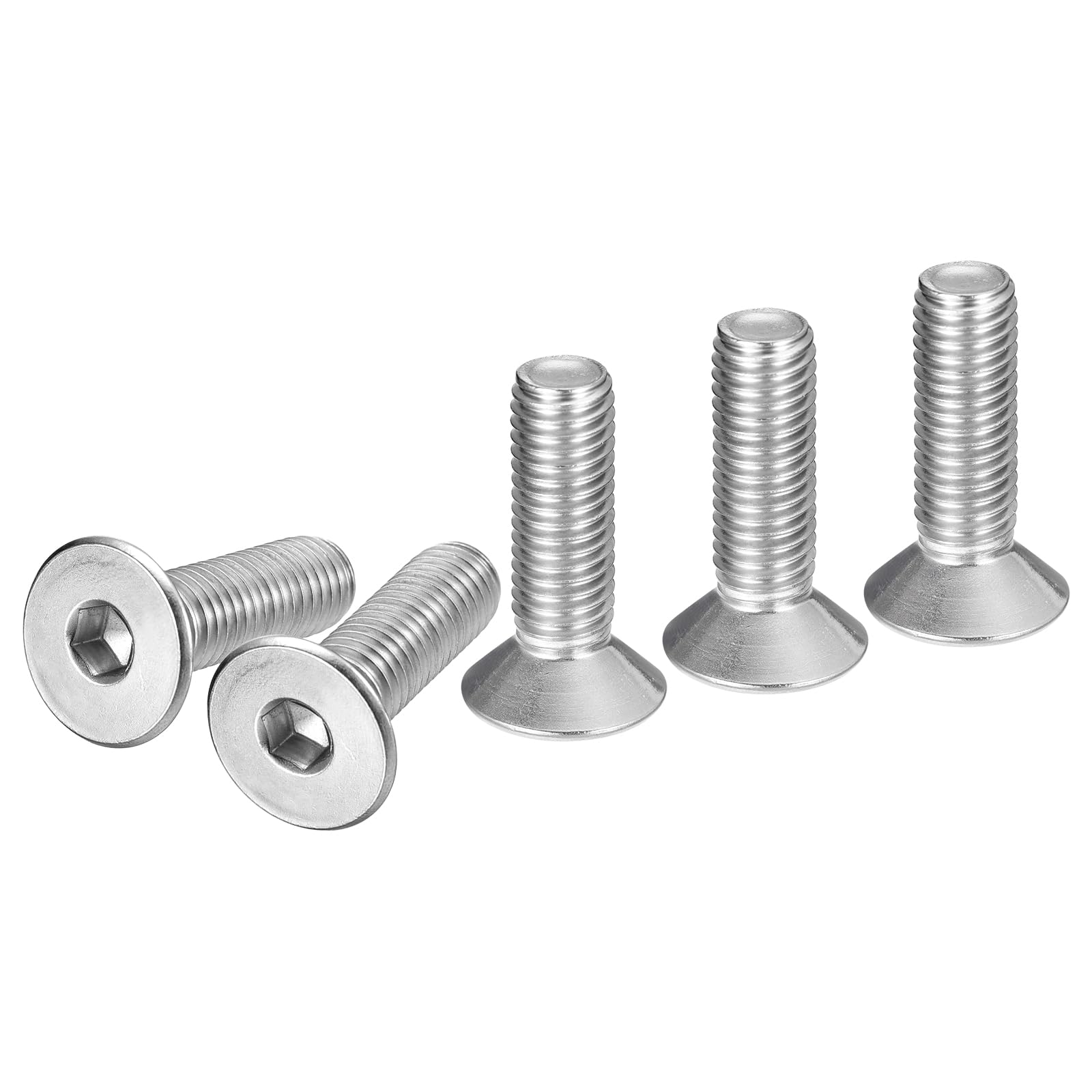 DTGN M10-1.5 x 35mm Flat Head Socket Cap Screws, 10 Pack 304 Stainless Steel Hex Socket Flat Head Screws, Full Thread, Countersunk Bolts — image 1
