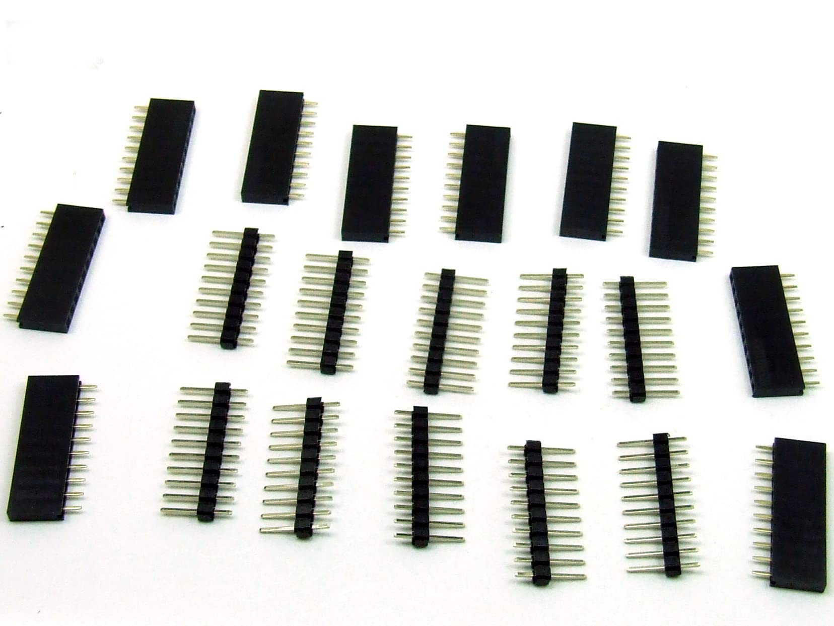 POPESQ® - 10 Pcs. x Kit Connector male + female 2.54mm 10 pins Straight #A1999
