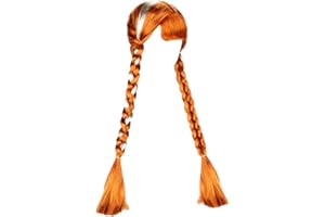 Joy Join Princess Anna Costume Wigs for Little Girls Birthday,Halloween,Christmas Party (Brown)