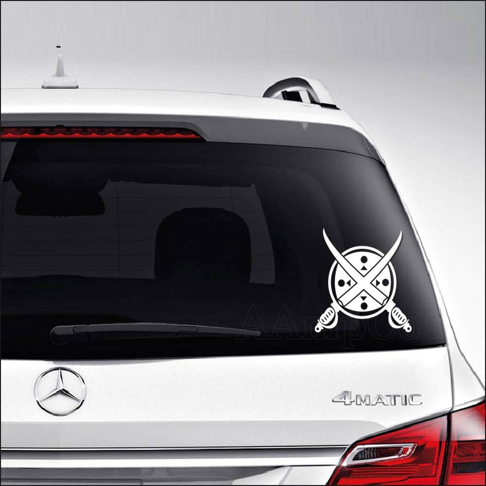 Aampco Decals Onkar Khanda Om Aum Axes Swords Car Truck Motorcycle Windows Bumper Wall Decor Vinyl Decal Sticker Size- [12 inch/30 cm] Tall/Color- Matte White