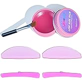 Libeauty 3 Pcs Kit Lash Lift Glue Balm Shields Ribbon Korean Lash Lift | Complete 3 Pcs Set, Peach Glue Balm 10g, Ultra-Thin 1mm Flat Shields, Lash Lift Ribbon, Reusable Tools, DIY Home Use