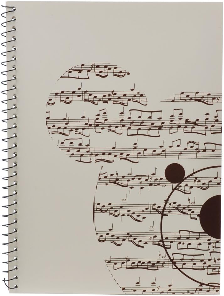 PUNK Stave Notebook,Musical Notation Staff Notebook,Music Manuscript Paper,With 50 Pages Music Blank Sheet Music Notebookk(Music Note Black) - Image 4