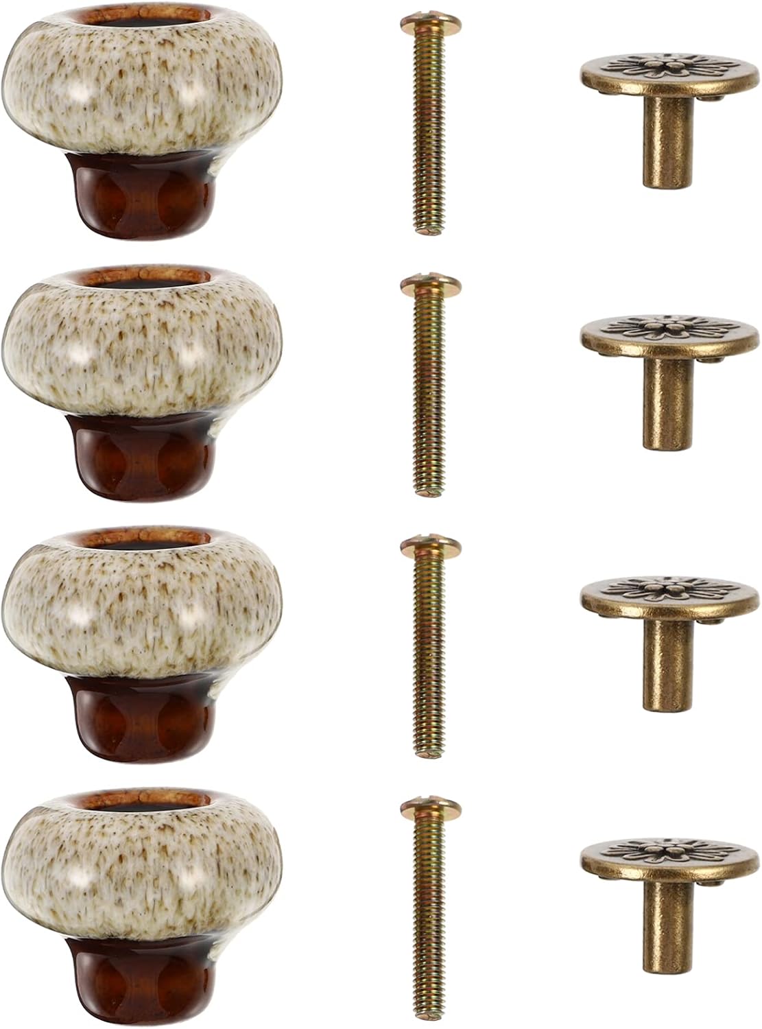 ULTNICE 4pcs Retro Drawer Pulls Handles Knobs Replacement for