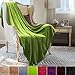 casa pura Fleece Throw Blanket | Plush Blanket Throw for Couch or Queen Size Bed | Super Soft & Cozy Fur Blankets | Various Sizes and Colors | Apple Green - 86