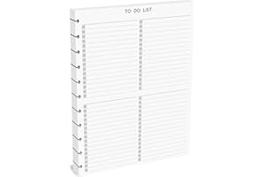 SORT OUT MY LIFE 11 Disc Letter Size To-Do List Refill, 50 Sheets, Discbound Notebook Inserts, 8.5 x 11 Inch, 120 GSM