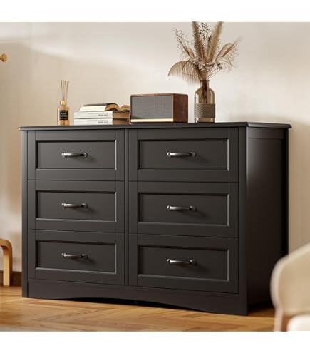 Amazon.com: Panana Modern 6 Drawer Dresser for Bedroom, Wood Wide