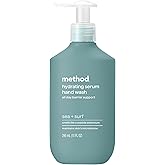 method Hydrating Serum Hand Wash, Sea + Surf, 10 fl oz | Softens, Soothes, &amp; Moisturizes Skin, Dermatologist Tested on Sensitive Skin, with Crisp Nautical Notes
