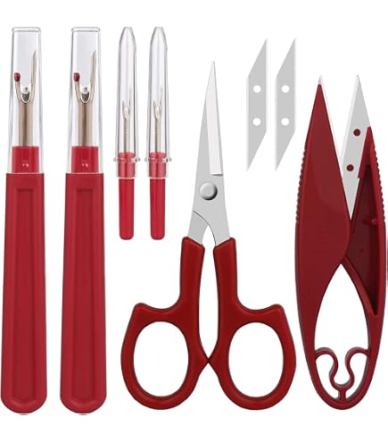 Onwon Seam Ripper Kit - 8 Pieces Stitch Remover Tools With U-Scissors For Sewing & Fabric