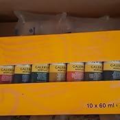 Winsor & newton galeria set d'acrylique de 10 tubes peinture fine 60 ml