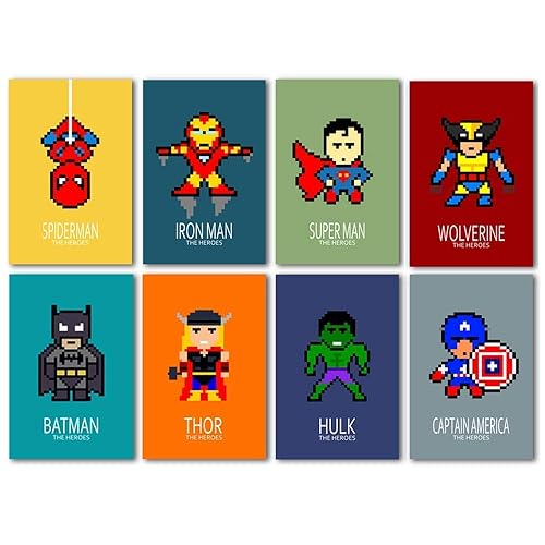 3 Affiches Superheros Avec Citation Bazis Az