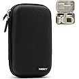Hard Shell Diabetic Supplies Bag Carrying Case Organizer For Diabetes Testing Kit, Blood Glucose Monitor Kit with Meter, Blood Sugar Test Strips, Lancets, Lancing Device, Alcohol Wipe (A-Black, Small)