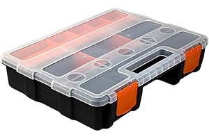 Hardware Organizers Small Parts Organisers with Removable Dividers Storage Tool Box for Bolts Screws Nails Small Parts Organi