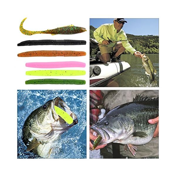 Fishing-Soft-Lures-Set-Artificial-Bait-Lure-with-15-Worms-6-Curl-Tail-Lures-1-Wacky-Rig-Tool-20-O-Rings-1-Waterproof-Fishing-Lure-Organizer-Bag-for-Saltwater-Freshwater-Bass-Trout-Barracuda-Salmon Fishing-Soft-Lures-Set-Artificial-Bait-Lure-with-15-Worms-6-Curl-Tail-Lures-1-Wacky-Rig-Tool-20-O-Rings-1-Waterproof-Fishing-Lure-Organizer-Bag-for-Saltwater-Freshwater-Bass-Trout-Barracuda-Salmon