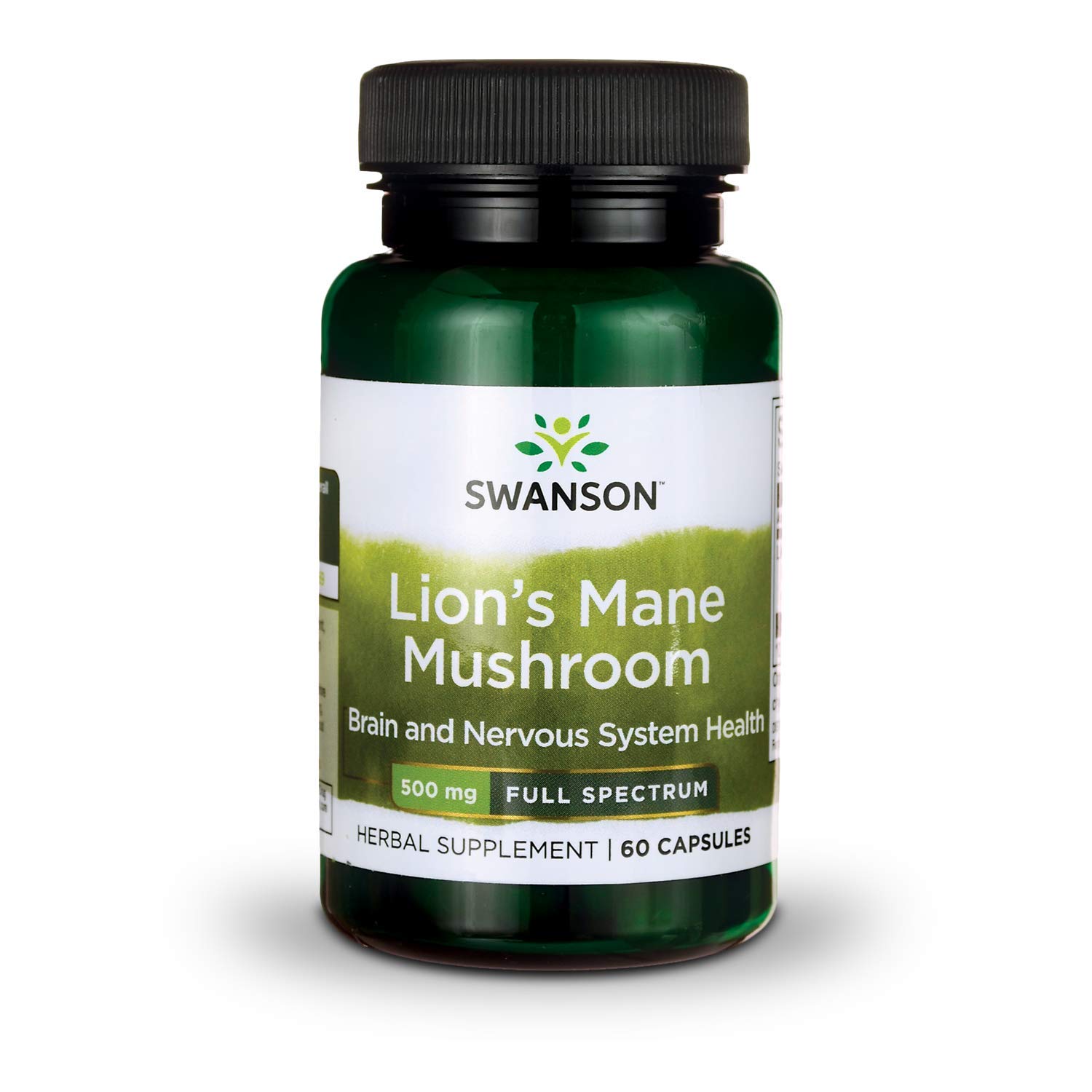 Swanson Lion's Mane Mushroom Memory Support Mental Focus Brain Booster Herbal Supplement