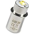 HQRP 3W MagLight LED Bulb Upgrade, DC 4-12V Flashlight Replacement for Mag lite White Star Krypton Bulb, 260LM, Cool White 6000K