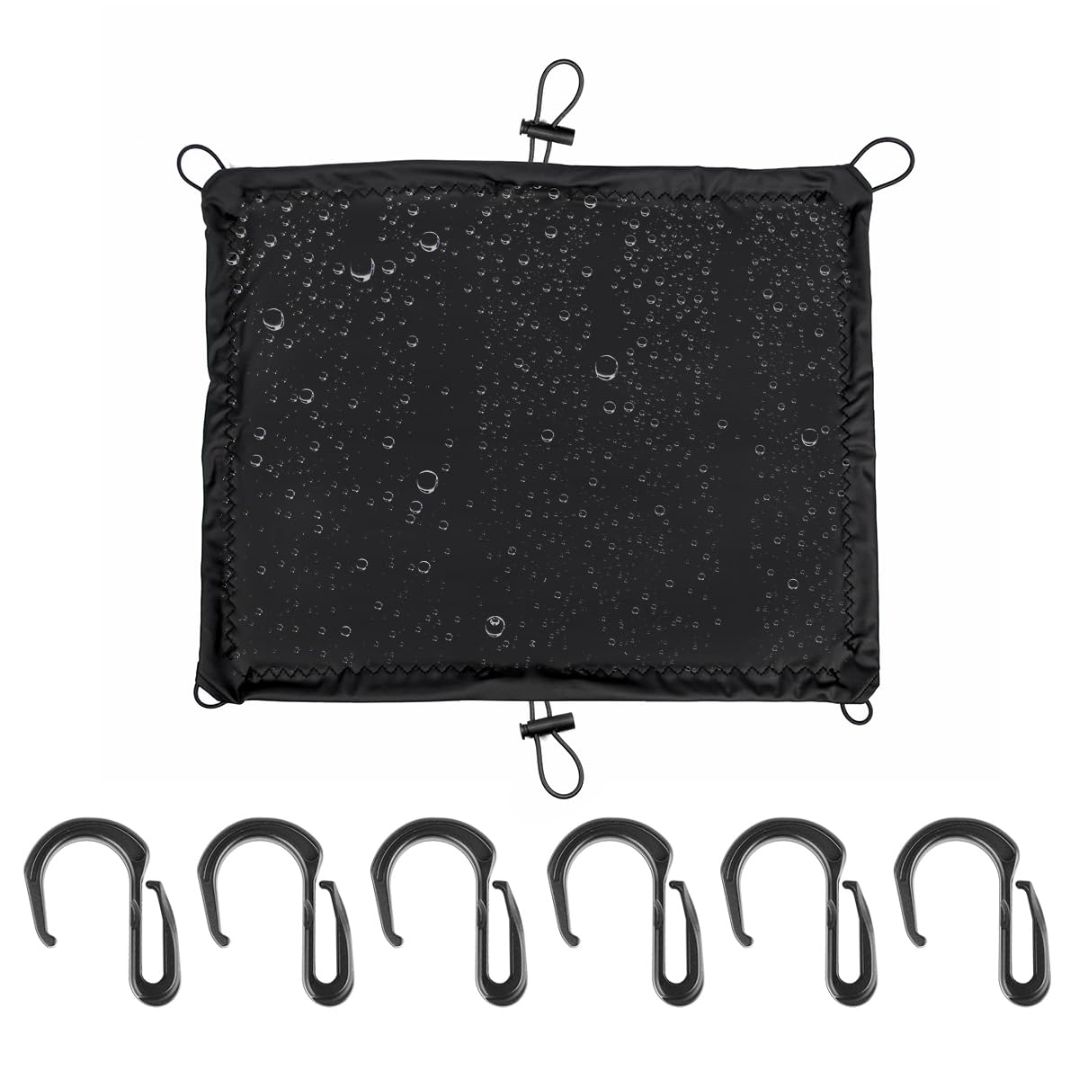 Photo 1 of Keovoker Waterproof Cargo Net for Motorcycle, Upgraded High-Elastic Bungee Nets with 6 Strong Hooks, Helmet Luggage Strap Rack Expansion Organizer, Non-Transparent Cover for Your Privacy