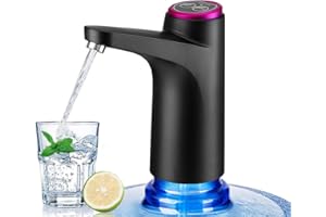 Vshinic Automatic Drinking Water Pump, Smart USB Portable Water Bottle Dispenser with USB Electric Charging and Automatic Off Switch - Black